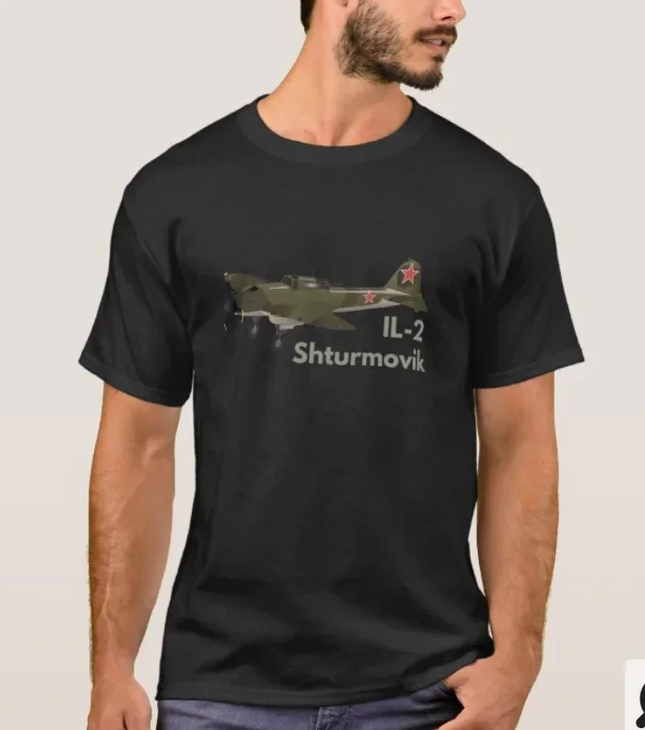 

Soviet Ilyushin Il-2 Sturmovik Attack Aircraft T-Shirt 100% Cotton O-Neck Summer Short Sleeve Casual Mens T-shirt Size S-3XL