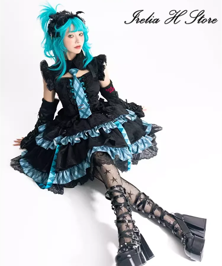 Irelia H Mi Formula 여성 고딕 로리타 원피스 코스프레 코스튬, 할로윈 파티 원피스
