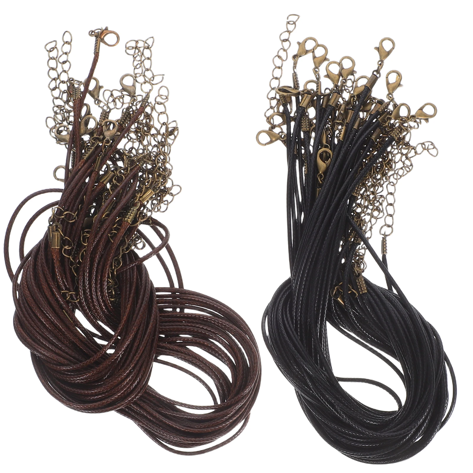 

50 Pcs Pendant Lanyard Jewelry Necklace Cord for Making Waxed Polyester Supplies Cotton Chain Rope