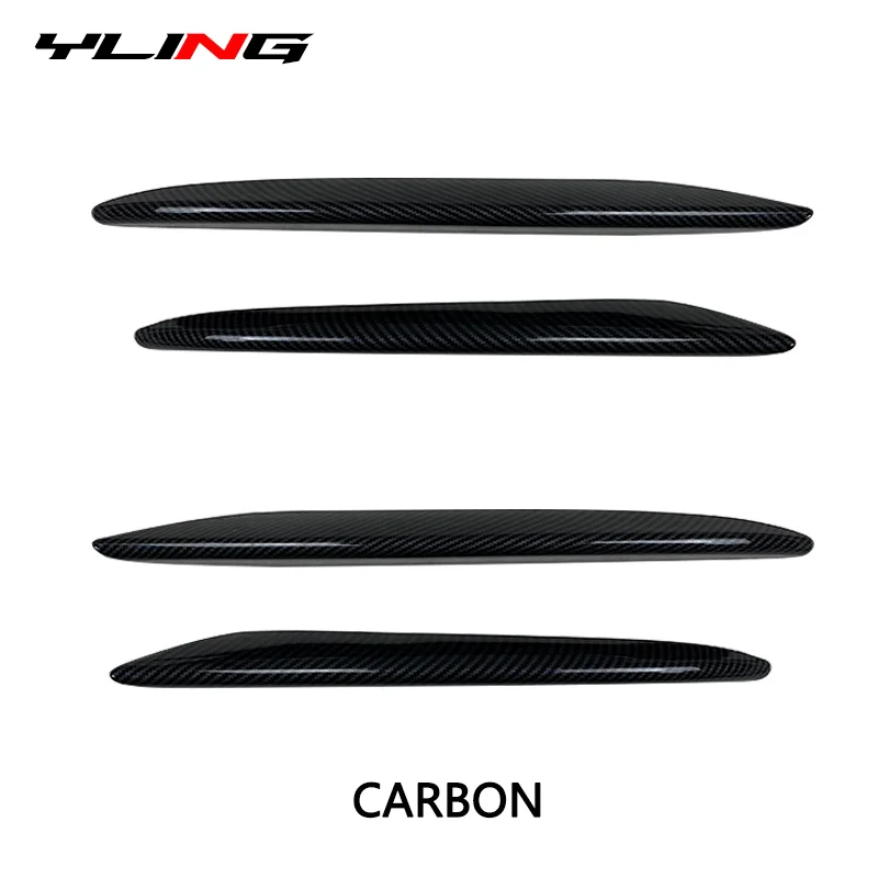 Fit For Mercedes-Benz Accessories E Class W213 E200 E260 E300 2016-2020 Front Bumper Lip Splitter Fog Lamp Grille Cover Trim Spo