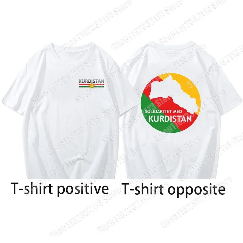 Kurdistan Clothing Men's Women's Kurdistan Flag Print Harajuku T-shirt T-shirt Harajuku casual street T-shirt
