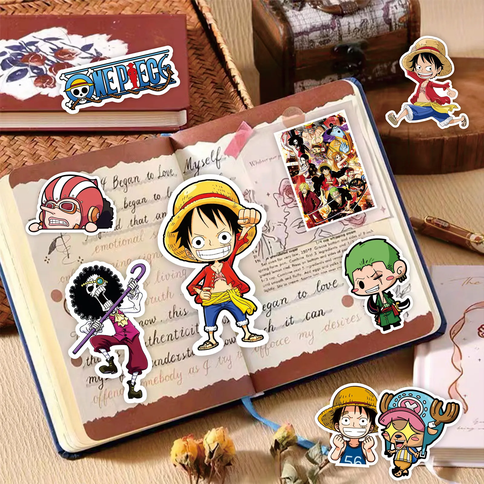 10/30/80PCS NEW One Piece Cartoon Anime Stickers Aesthetics Decoration Suitcase Scrapbooking Phone Laptop Stationery Toy Gift