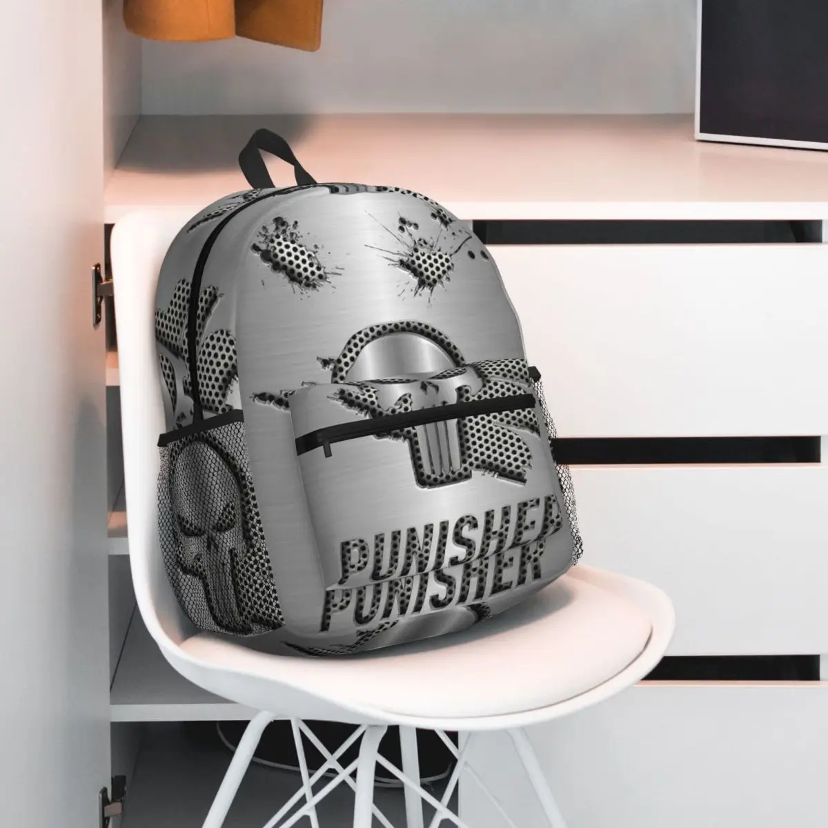 

Рюкзак со скелетом и черепом в стиле хэви-метал, рюкзак большой емкости для мальчиков и девочек, школьная сумка, сумки на плечо для мужчин и женщин