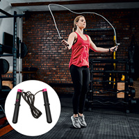 Non Slip Handle Jump Rope Rosy Black Electronic Counter Portable Cordless for Weight Loss Workout Electric Counting Jump Rope