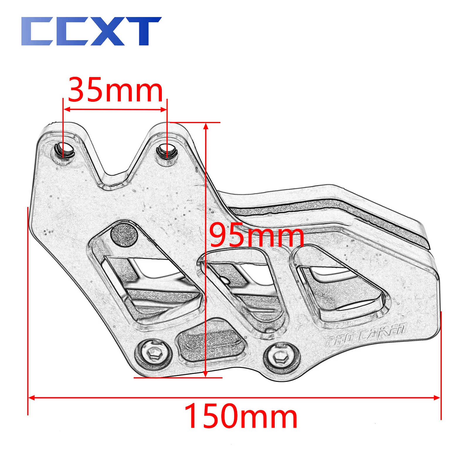 CNCアルミニウムチェーンガイドガード,ホンダcrf150f crf230f crf250l crf300lラリーcrf250m 2003-2021ユニバーサル用プロテクター