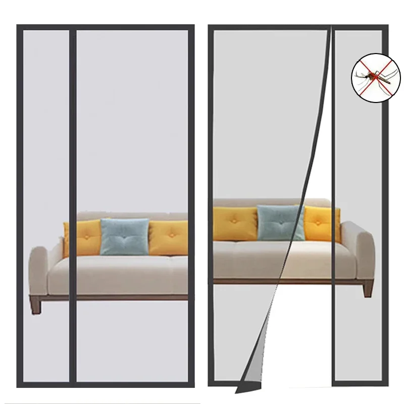 

Automatically turn off Mosquito net screen for door curtain，summer anti mosquito net， mosquito door net with magnet custom size