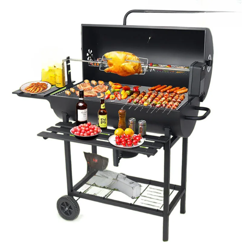 Outdoor Large Charcoal Barbecue Grill for Home Villa Courtyard-American BBQ Style