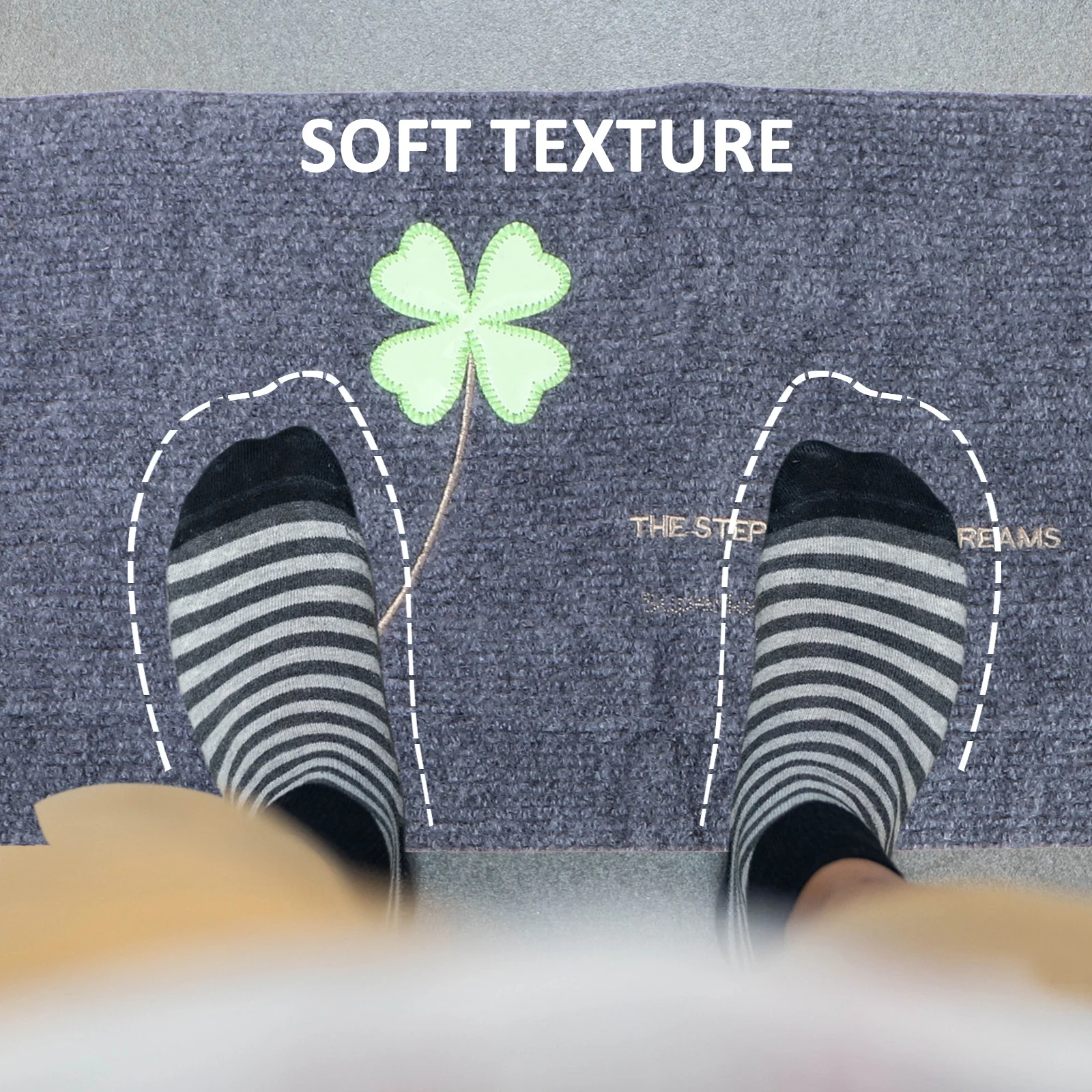 

Self Adhesive Floor Mat Non-Slip Polyester Ground Cushion For Home Bathroom Kitchen Office Stair Stepping Pad Anti-Skid Carpet