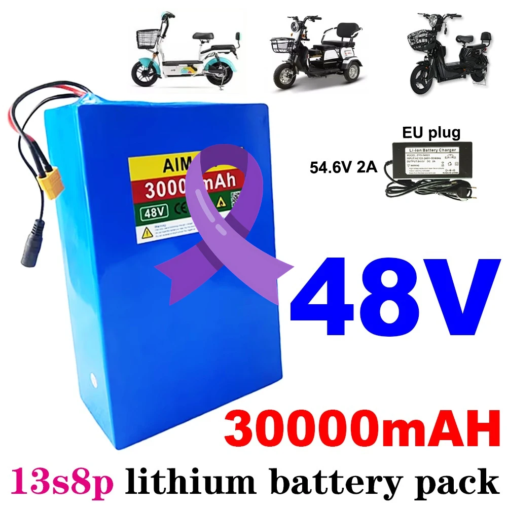 

48V 30000MAh for Scooters, Bicycles Battery Built in BMS Lithium ion Battery 48V 30ah 13s8p battery pack