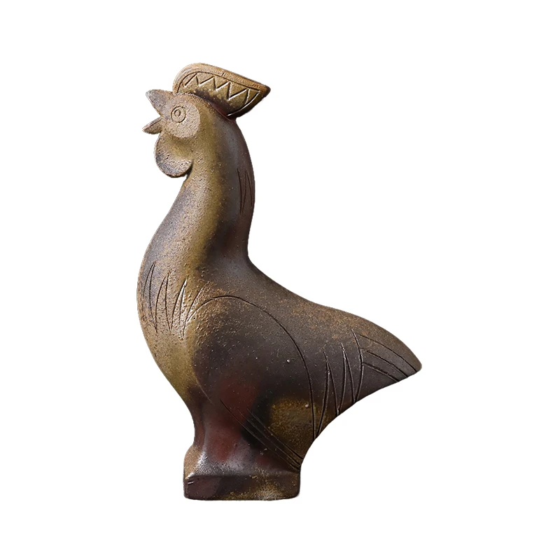 Japanese Pre Cooking Master Suzuki Huangzai Creates Wine Vessels In The Shape Of Wooden Roasted Chicken And Horse, Divided Into