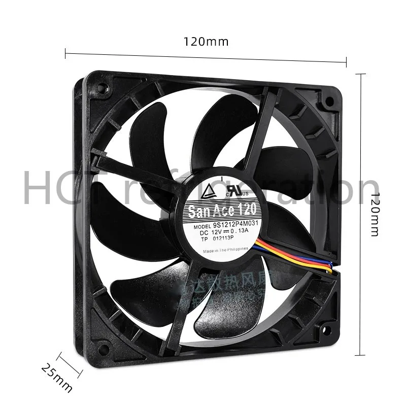 Brand New Original 9S1212P4M031 DC 12V 0.13A Silent 4-wire PWM chassis cooling fan