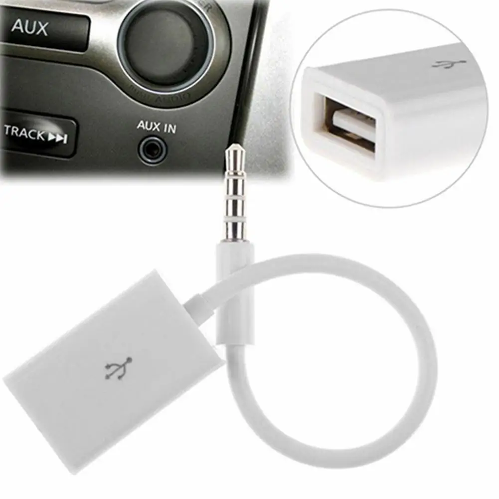 Jack 3.5 AUX Audio Plug To USB Converter USB Cable Cord Disk U Phone Drive MP3 For Car Accessories Flash Adapter USB Speake Y1Q3