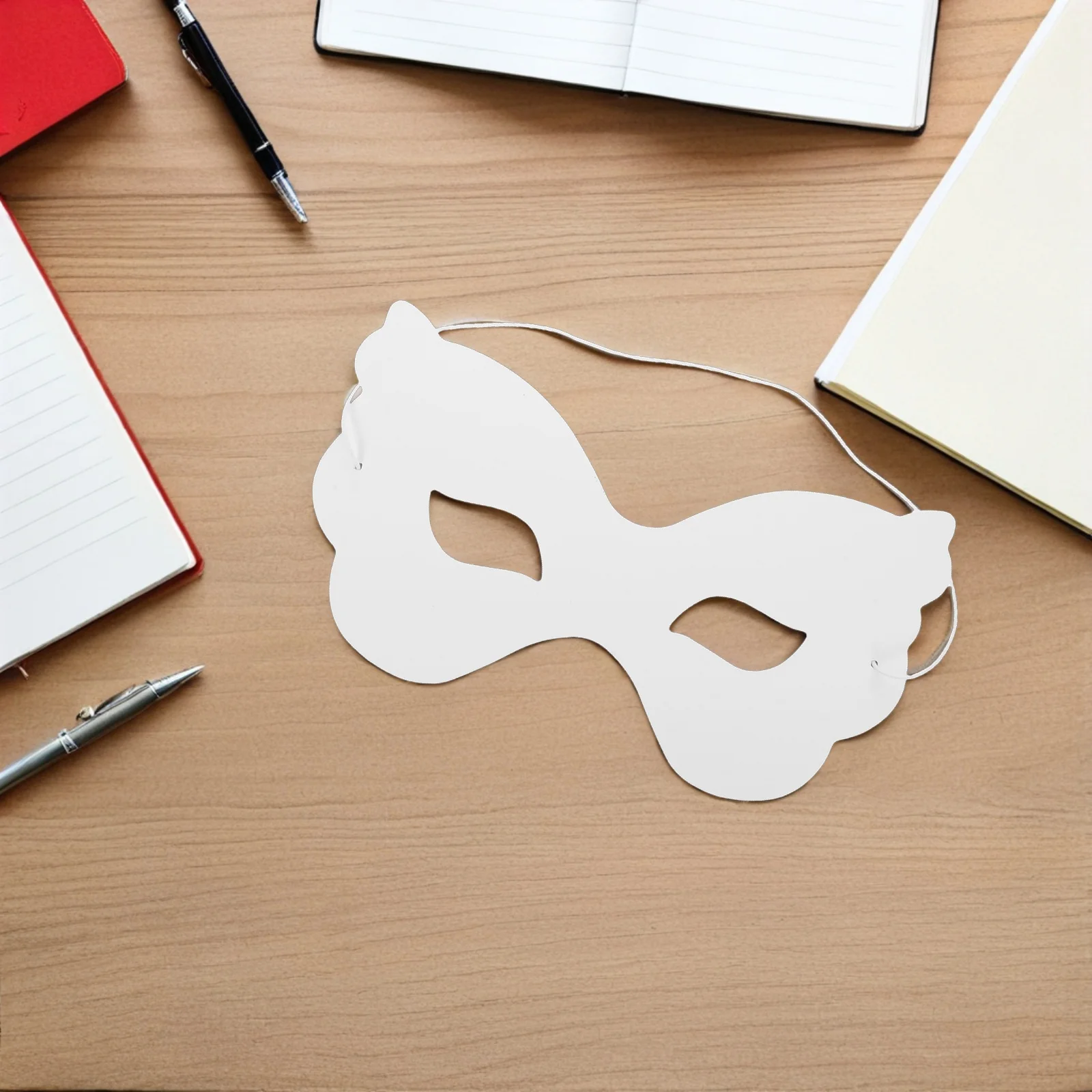 

40Pcs White Blank Paper Masks for Kids DIY Paintable Masquerade Half Face Costume Mardi Gras Halloween Art Paper Masks for Kids