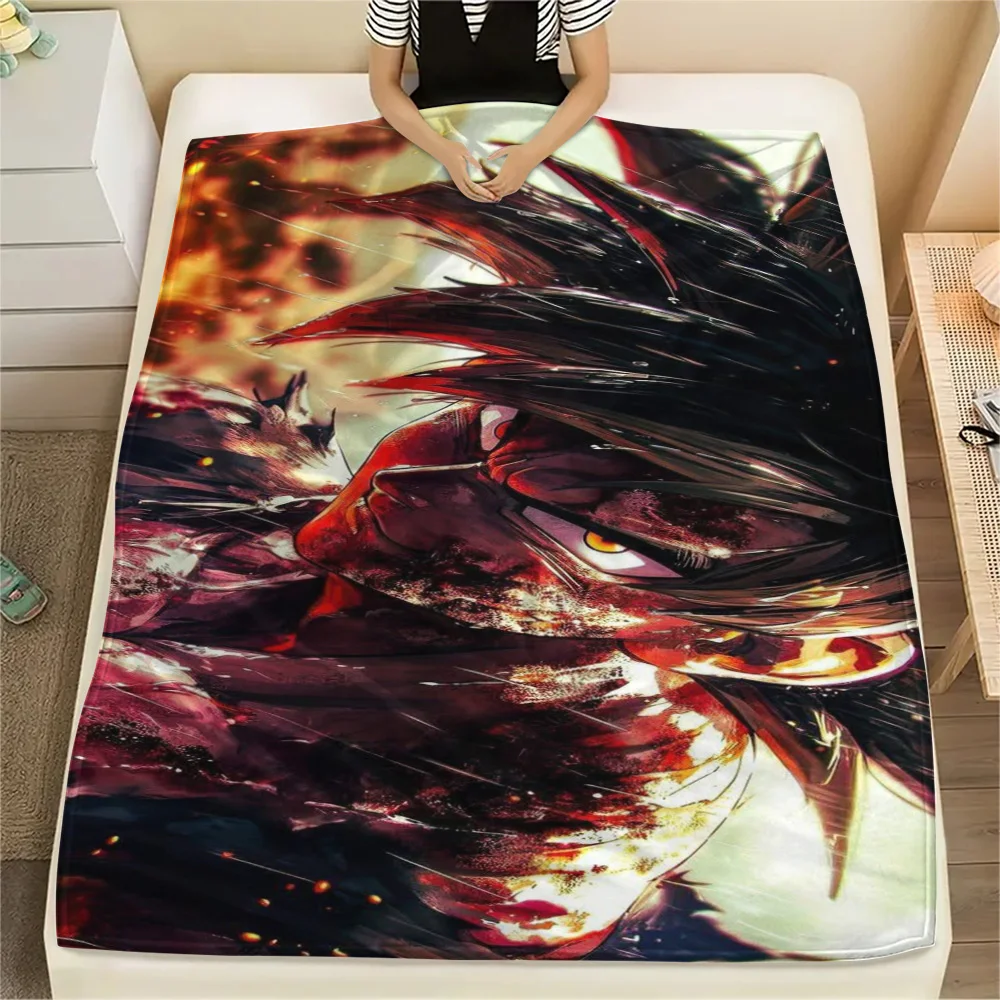 Goku Outdoor Activity Printed Blanket, Flannel Blanket Adapt to Picnic, Travel, Bedroom, Sofa and Bed.-TING