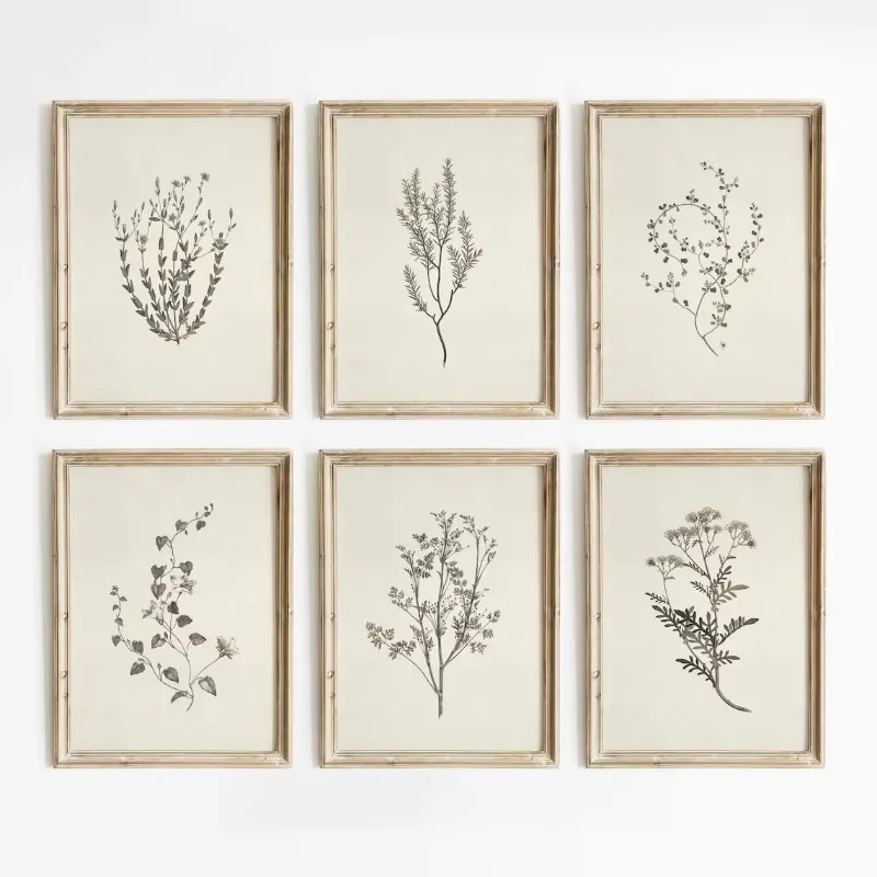 Póster de flores botánicas Vintage, impresión en tonos Beige, pintura en lienzo de flores florales, imagen artística de pared, Mural para decoración del hogar y la sala de estar