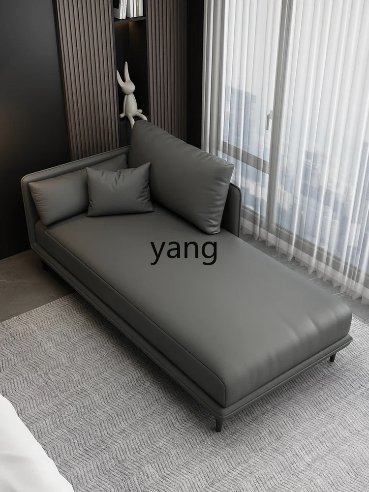 LTT Italian Minimalist Cat Scratching Leather Chaise Lounge Sofa for Living Room Bedroom Balcony Chaise Lounge