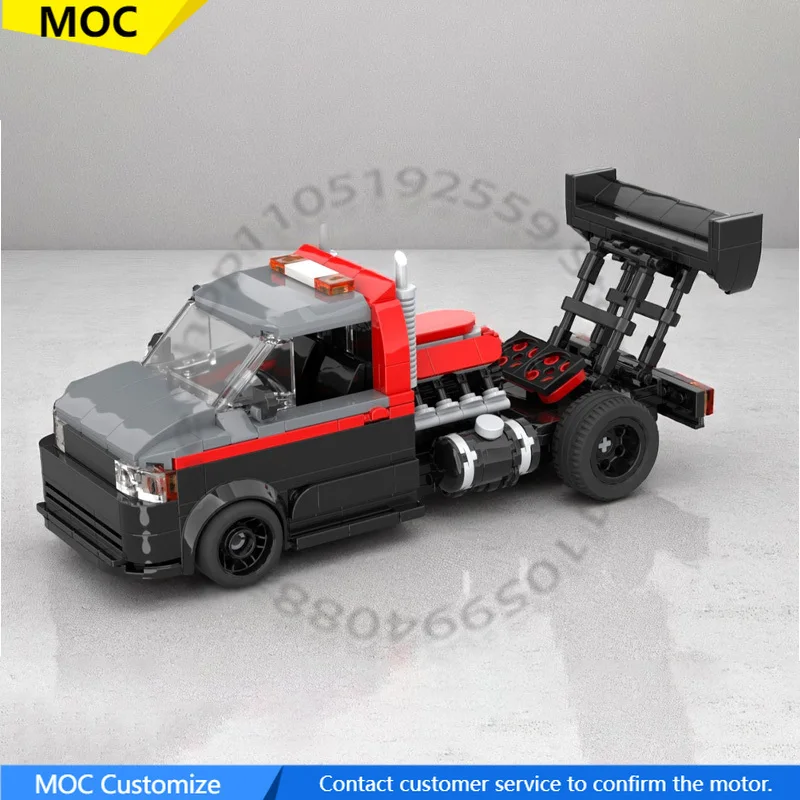 

394 PCS Racing Car A-Team Dragster MOC Customize Modular Building Block Educational Technology Kids DIY Toy Christmas Gift