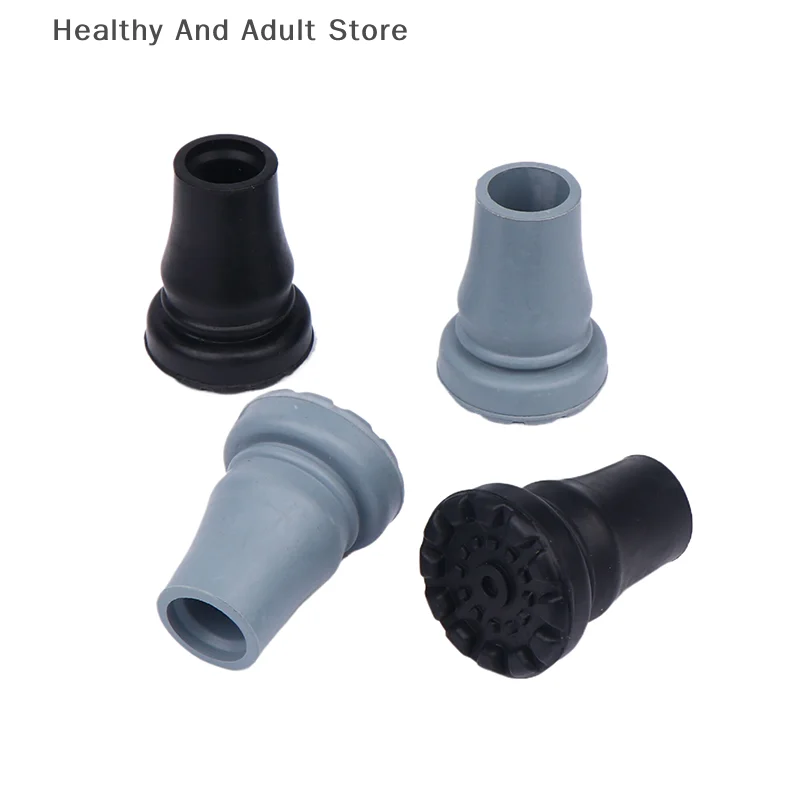 1개 신형 부드러운 교체용 고무 팁 지팡이 페룰 16/19mm 안전 지팡이용 보행 보조기구