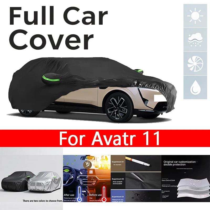 

For Avatr 11 Outdoor Protection Full Car Cover Snow Covers Rainwater Sunshine Dustproof Scratches Car Cover