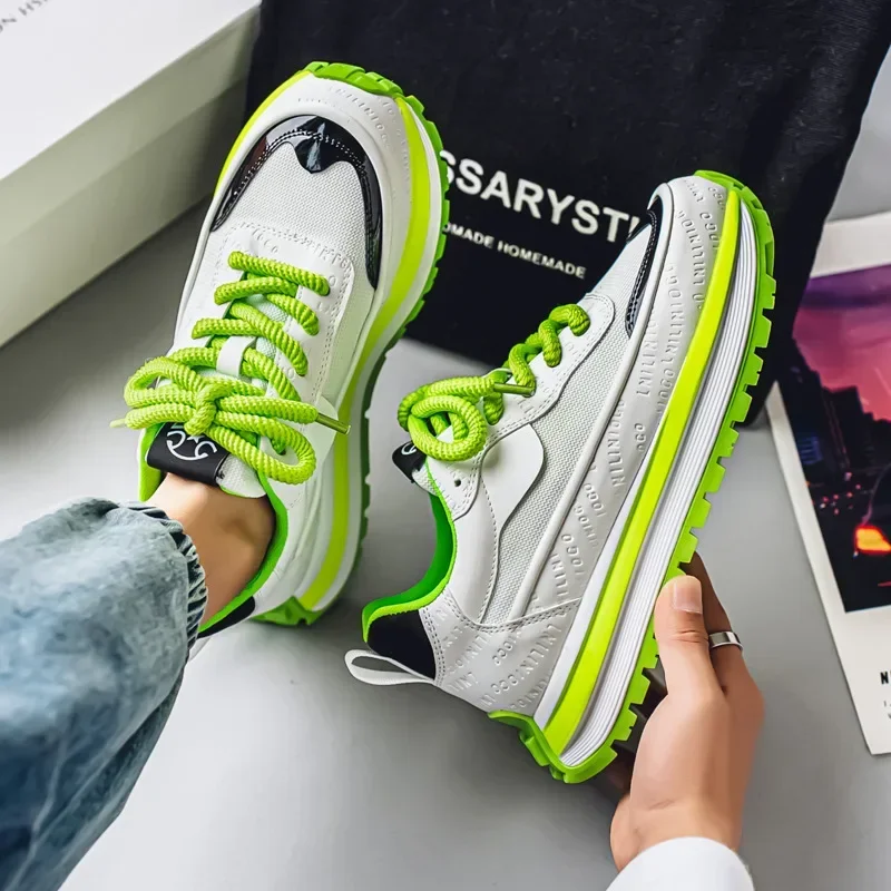 

Дышащая мужская повседневная спортивная обувь, весенняя обувь для старого папы с толстой подошвой, трансграничная станция для прямой трансляции Agan Netw