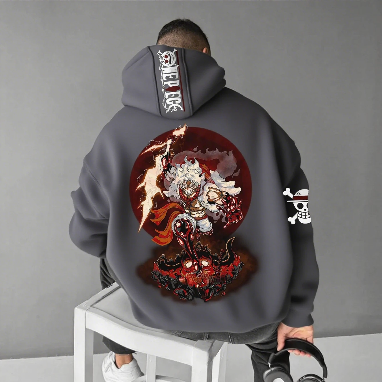 

Oversized One Piece Luffy Anime Men Women Hooded Sweatshirt Spring Autumn Cotton Streetwear Casual Tops Graphic Hoodie Jacket​​
