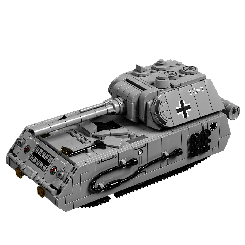 الحرب العالمية 2 WW2 الجنود العسكريين للجيش Panzerkampfwagen الثامن ماوس دبابة نموذج اللبنات الطوب لعب للأطفال هدية
