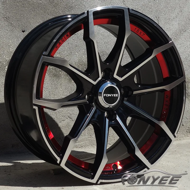 15-Inch car wheel hub modified aluminum alloy rim is suitable for Volkswagen Poussin Toyota Corolla Honda Fit wind wing