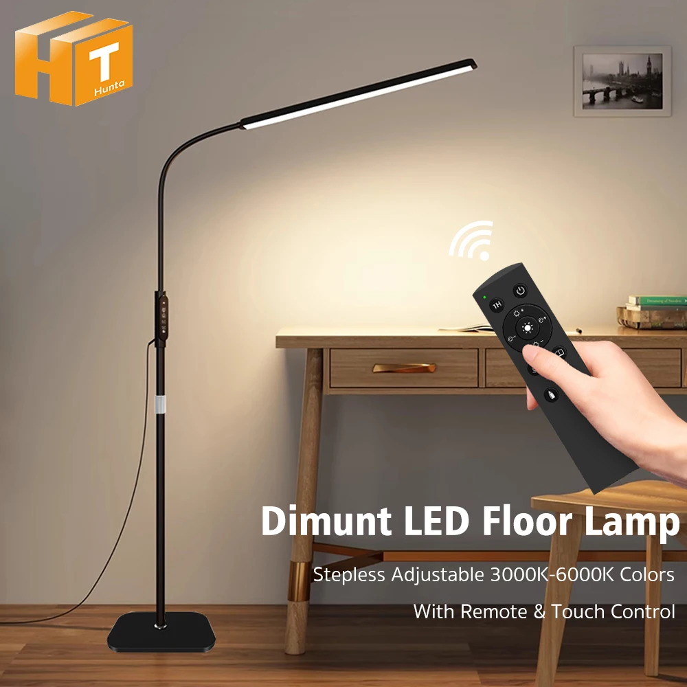 

Floor Table Lamp For Indoor Room Adjustable Gooseneck Stand Light Dimmable For Bedroom Standing Reading Lamp