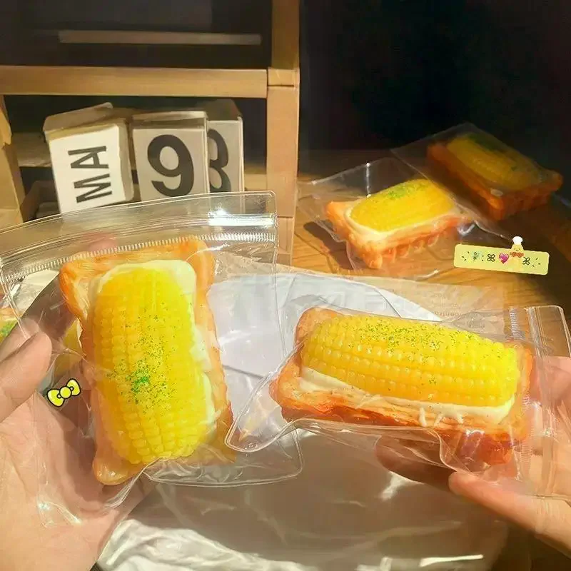 1 قطعة اليدوية الذرة البيض تارت ألعاب لينة جدا لتخفيف التوتر ضغط تلسكوبي الدعائم الاطفال الأطفال الغذاء قرصة الموسيقى لعبة