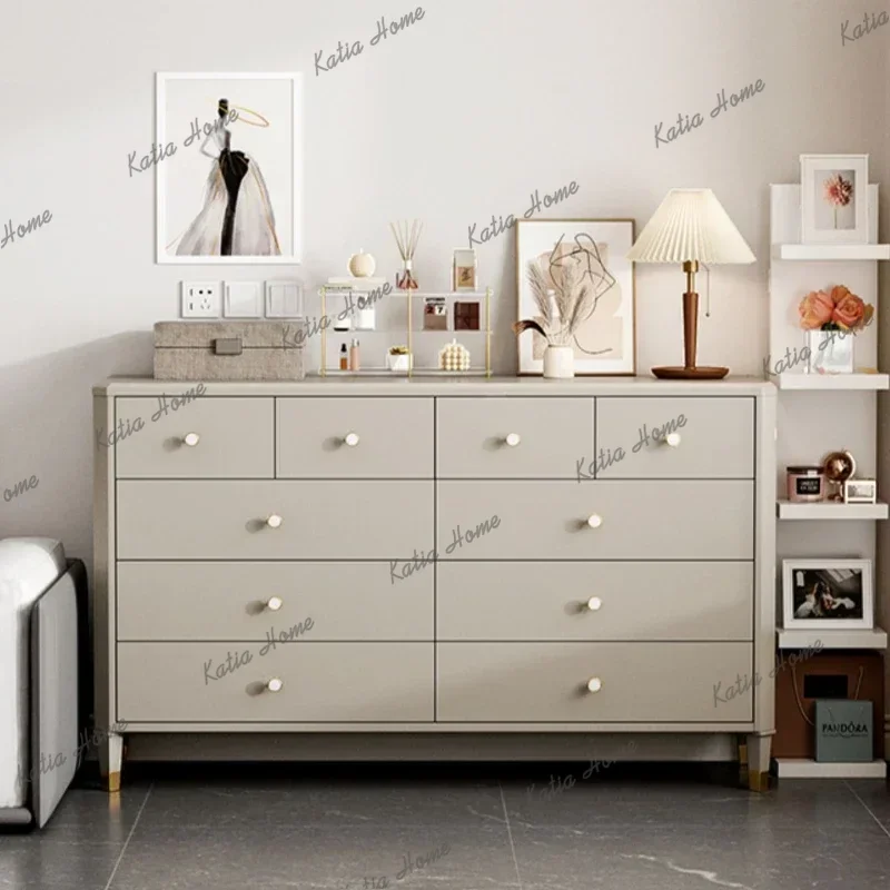 YJ Luxury Storage Living Room Cabinets Solid Wood Lockers Entrance Corner Cabinets Drawer Organizer Cajonera Furniture