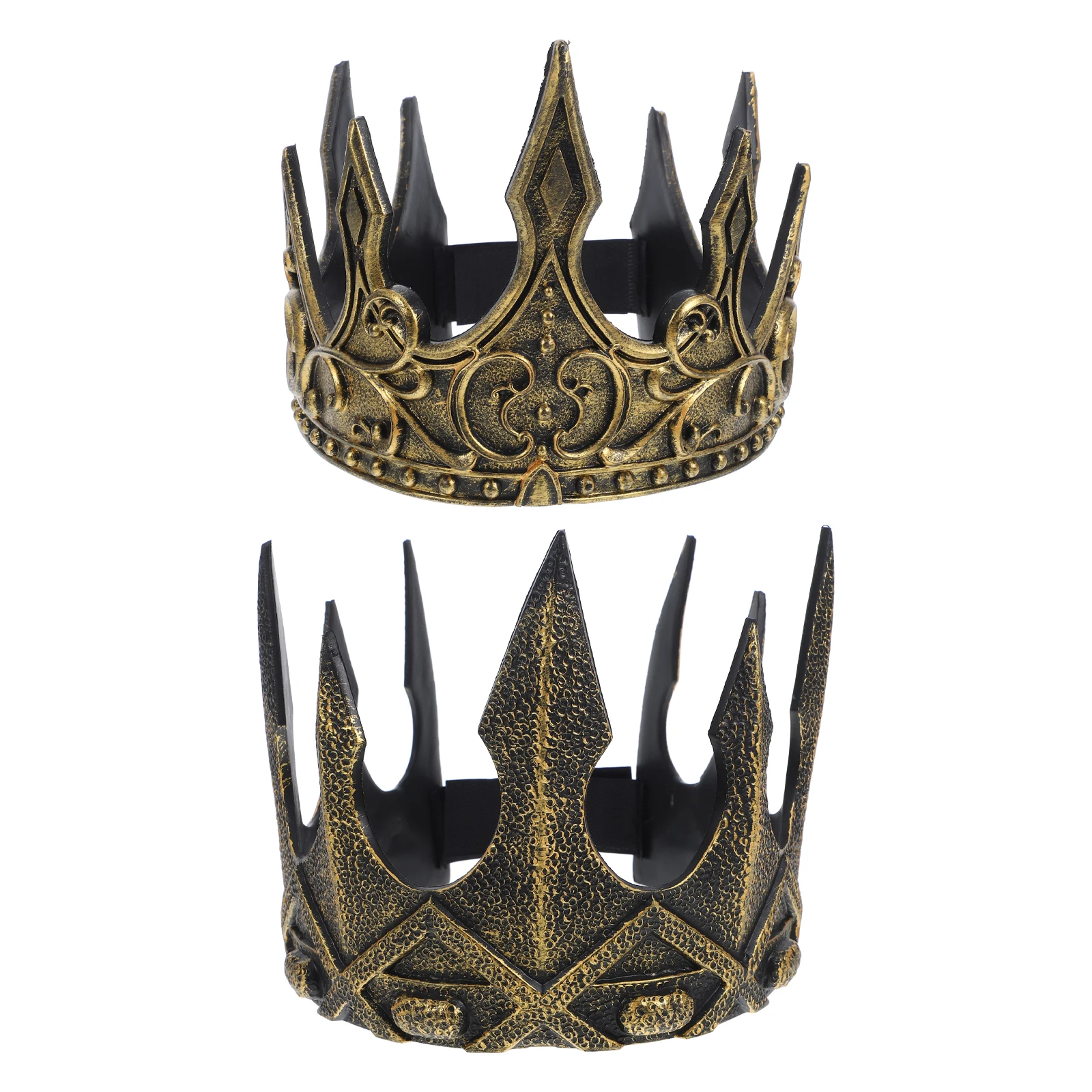 

2 Pcs King Crown Crowns for Men Mens Halloween Headpiece Boys Has Kings Princess