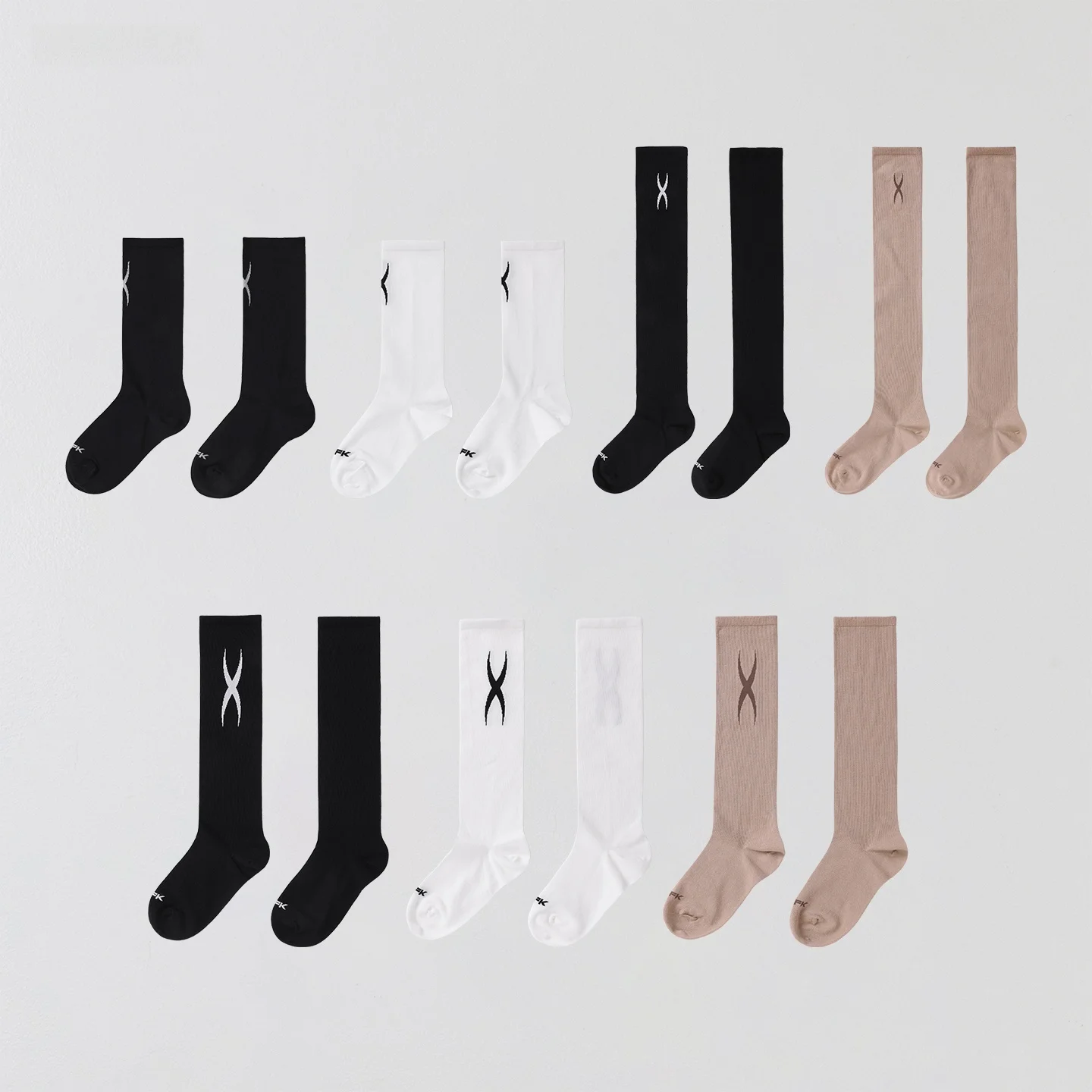 smfk-sport-socks-long-pile-cotton-ankle-mid-calf-high-calf-2-pairs-multi-color-balance-gene-comfortable-breathable-socks