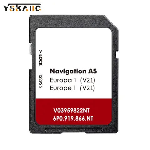 좌석 AS V21 Sat Nav 32GB 지도 카드 유럽 2025 네비게이션 Leon 자동차 SD 메모리 V03959822NT / 6P0.919.866.NT