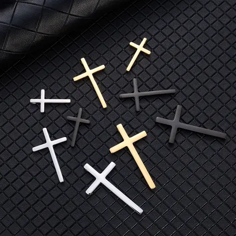 Stainless Steel Cross Charms For Jewelry Making Necklaces DIY Religion Crosses Pendants Accessories Supplies Handmade Findings