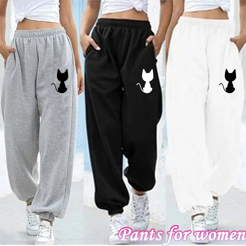 

Women's Sweatpants Autumn Winter Cotton Long Pants Jogger Trousers Casual Sports Fitness Solid Jogging Pants Women Sweat Pants