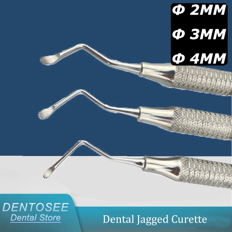 

Dental Surgical Tools Stainless Steel Jagged Curette Professional Implant Instruments for Periodontal Bone Dentales Curetas