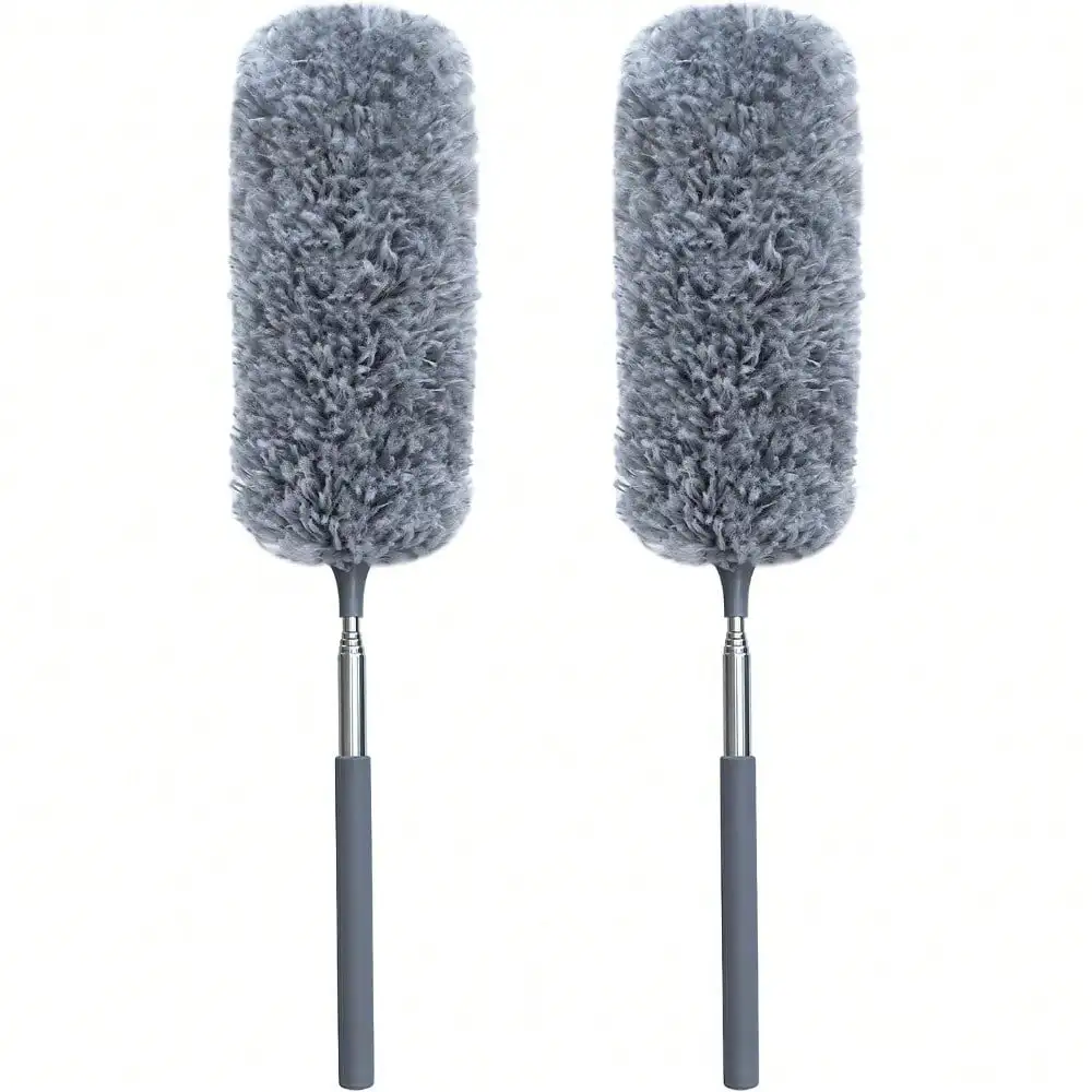 Extendable Microfiber Duster For Cleaning With Washable Head Small Duster For Office Car Window And Furniture