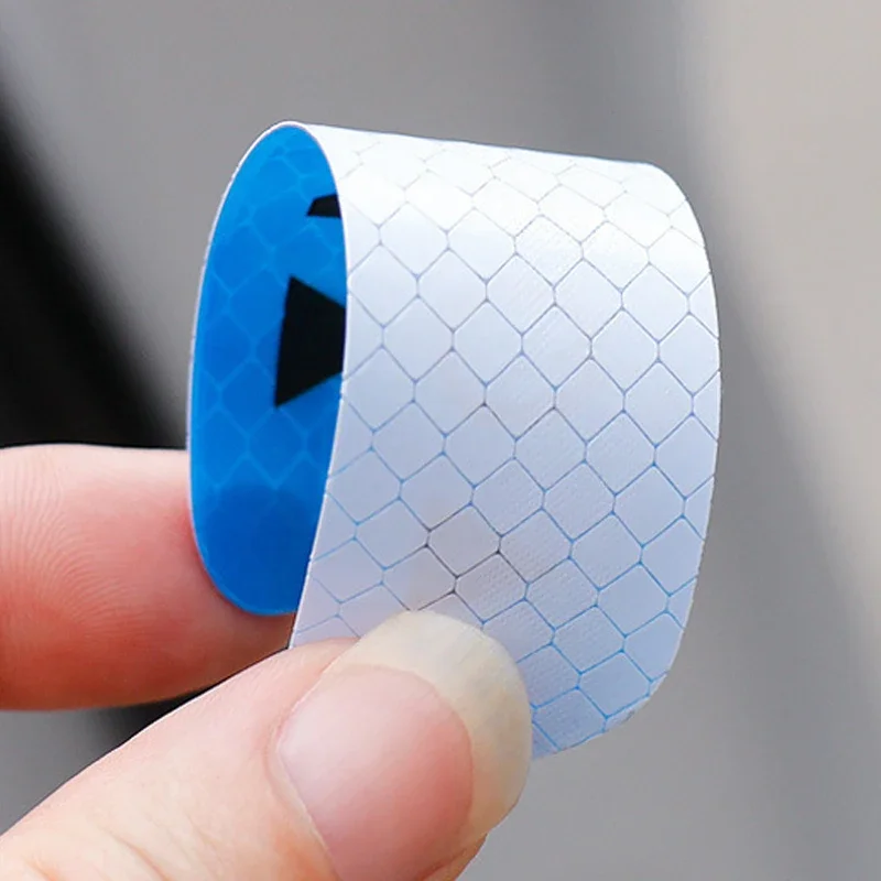 Pegatinas universales para puerta de coche, marca de advertencia de seguridad, cinta reflectante abierta, pegatina para casco de motocicleta y bicicleta, accesorios para coche, 6 uds.