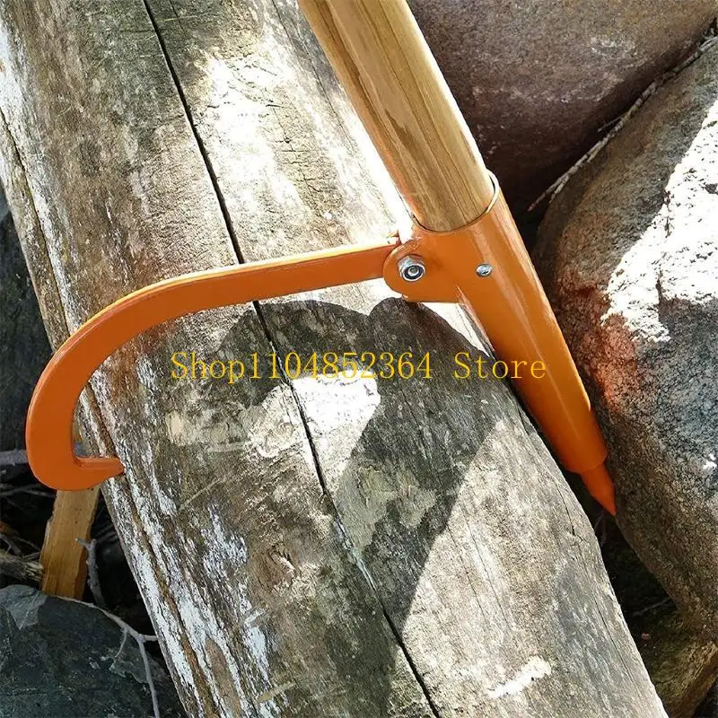 Indispensable 46cm Forestry Multitool Roller Logging Po-le Garden Backyard Elevator Log Heavy Anti-rust Oblique Hook