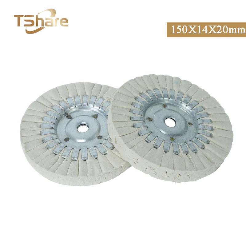 2PCS 150*14*20mm Premium Quality Cotton Buffing Wheel Polishing Wheel for CEHISA Edge Banding Machine