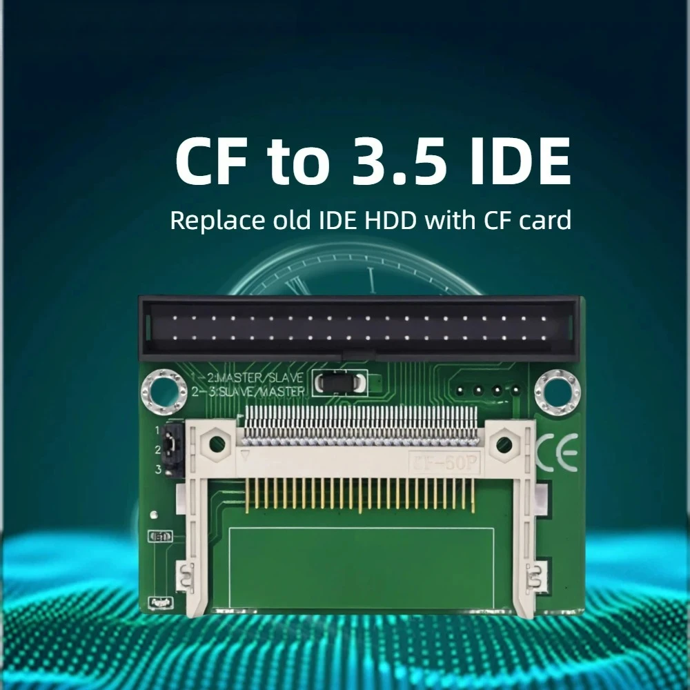 TISHRIC Compact Flash CF To IDE 3.5 Inch 40Pin Adapter Converter Card Single/Dual CF To IDE 3.5 Riser Board For Desktop Computer