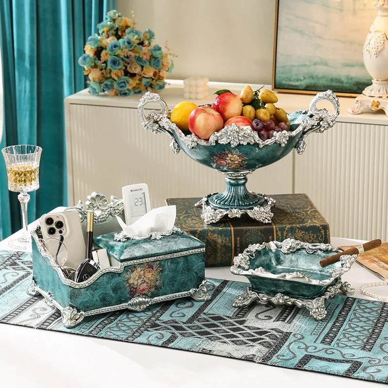 طاولة قهوة لغرفة المعيشة، صندوق حلوى إبداعي مزخرف، صندوق فواكه مجففة للوجبات الخفيفة المنزلية، ديكور فاخر خفيف #2