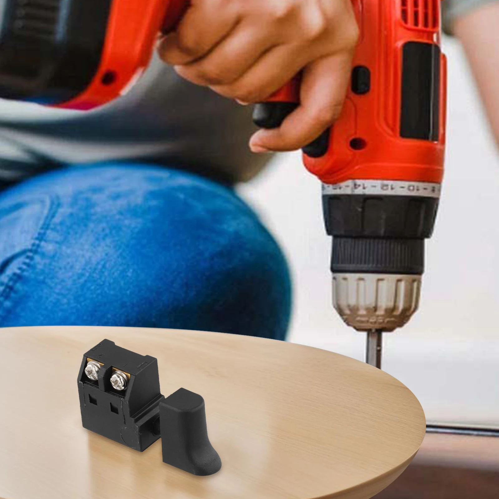 250V NO Trigger Switch for Electric Drill Planer Cutting Machine Marble Machine with Built-in Speed Adjustment Knob