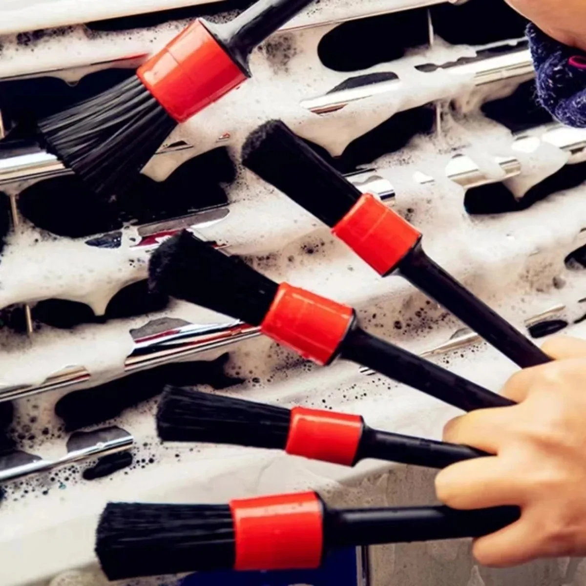 Power Scrubber 1-15Pcs Car Cleaning Detailing Brush Kit For Leather Air Vents Rim Dirt Dust Clean Tools Uses For Car Accessories