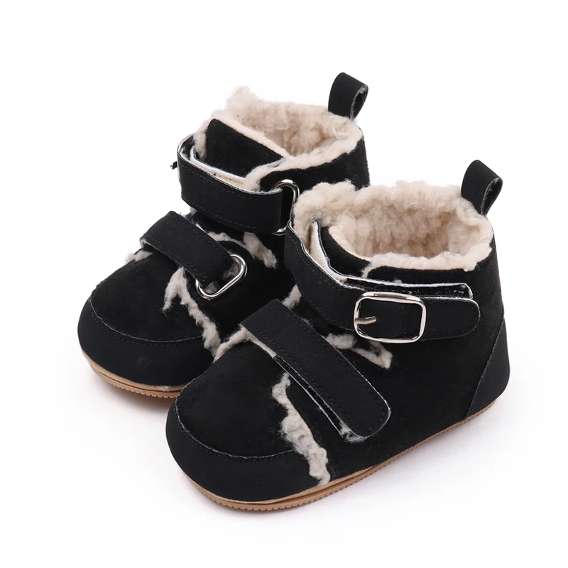 Newborn Girls Snow Boots Winter Cute Ankle Boots Warm Baby Walking Shoes for Toddler Infant