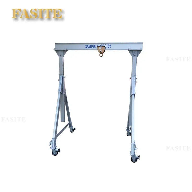 For Aluminum Alloy Gantry Crane Light Hand Push Mobile Lifting Electric Hoist Customizable Frame Portable Workshop Warehouse