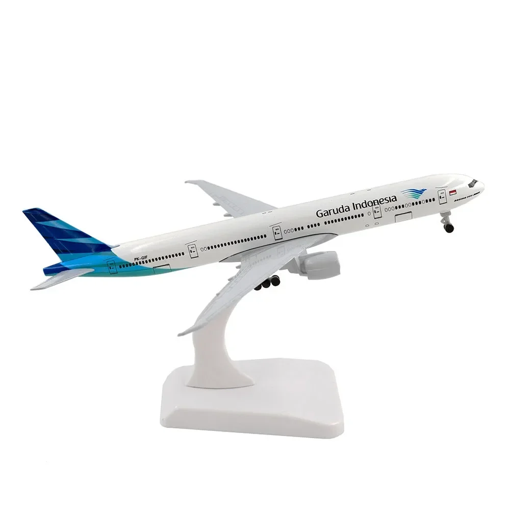 20cm Aircraft Garuda Indonesia Boeing 777 with Landing Gear B777 Alloy Plane Model Cheap Toys Children Kids Gift for Collection