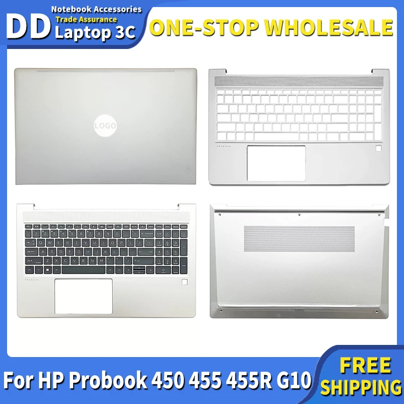 

Original New Laptop Case for HP Probook 450 455 G10 455R G10 LCD Back Top Cover Bezel Palmrest Botttom Case US Backlit Keyboard