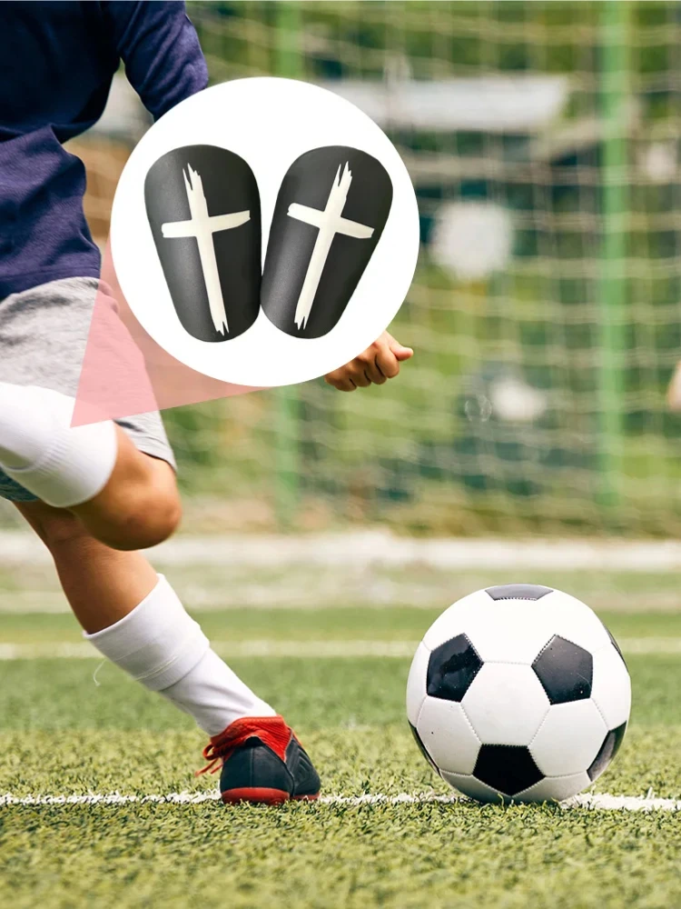 1 paire de protège-tibia miniatures EVA Cross Soccer, protège-tibia de football absorbant les chocs, léger pour enfants, jeunes et adultes