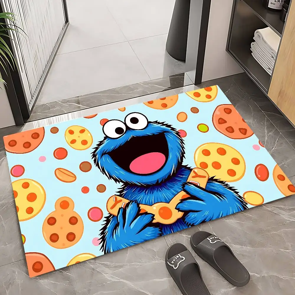 الكرتون كوكي الوحش إلمو سجادة باب الشمال نمط المنزل ممسحة الحمام المرحاض الحصير غرفة نوم الفومبرا